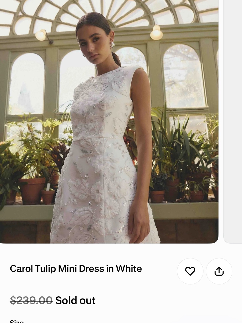Elliatt White Embroidered Mini Dress